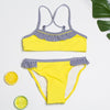 Image of 2019 NEW Arrival Girls swimsuit 2~14Year Girls Bikini Sets Two pieces Children swimwear Kids Bathing suit Biquini infantil-ST139