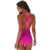 Image of 2019 New Arrival One Piece Swimsuit Women Vintage Bathing Suits Plus Size Swimwear Beach Padded Print Swim Wear Solid Monokinis