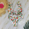 Image of 2019 New Bikini Beach Skirt Tunics for Beach Long Leaves Print Bikini Cover up Robe de Plage Sarong Beach Swimsuit cover-ups