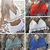 Image of 2019 New Bikini Top Handmade Crochet Women Boho Beach Bralette Solid Halter Knitted Swimsuit Brazilian Bikinis Bathing Suit Top
