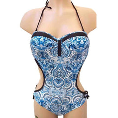 2019 New Bikini Womens Underwired One Piece Swimsuit Retro Vintage Tribal Print  Swimwear for Women Monokini Swimsuit