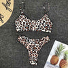 Image of 2019 New High Waist  Bikini set Yellow Bandeau Swimsuit Sexy Print Thong Bikini Women Swimwear Two-pieces Bather Bathing Suit