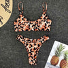 Image of 2019 New High Waist  Bikini set Yellow Bandeau Swimsuit Sexy Print Thong Bikini Women Swimwear Two-pieces Bather Bathing Suit