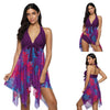 Image of 2019 New Plus Size Tankini set Women Swimwear Two Piece Print Halter Swimsuit Swimming Dress Bathing Suit S--5XL