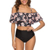 Image of 2019 New Sexy Women Bikini Set Mujer Ruffle Floral Printed Swimsuit Push Up High Waist Bikini Biquinis Brazilian Swimwear Summer