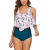 Image of 2019 New Sexy Women Bikini Set Mujer Ruffle Floral Printed Swimsuit Push Up High Waist Bikini Biquinis Brazilian Swimwear Summer