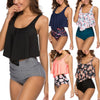 Image of 2019 New Sexy Women Bikini Set Mujer Ruffle Floral Printed Swimsuit Push Up High Waist Bikini Biquinis Brazilian Swimwear Summer