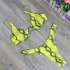Image of 2019 New high cut thong bathing suit high waist swimsuit Solid swimwear women Brazilian Biquini swim beach micro bikini set