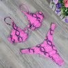 Image of 2019 New high cut thong bathing suit high waist swimsuit Solid swimwear women Brazilian Biquini swim beach micro bikini set