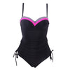Image of 2019 Newest Push Up Sexy Tankini Plus Size One Piece Swimsuit Underwire Swimwear Women Summer Vintage Bathing Suits XXXL