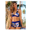 Image of 2019 ROSIELARS Summer Bathing Suit Fashion Tankini Set Women Swimwear High Waist Strapless Frill Beach Swimsuit