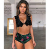 Image of 2019 Sexy High Waist Bikini Women Swimwear Push Up Swimsuit Ruffle Bathing Suit Polka Dot Biquinis Summer Beach Wear Female