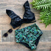 Image of 2019 Sexy High Waist Bikini Women Swimwear Push Up Swimsuit Ruffle Bathing Suit Polka Dot Biquinis Summer Beach Wear Female