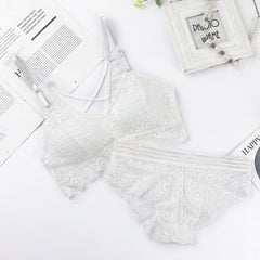 2019 Sexy Lace Bra Sets Women Seamless Embroidery Bralette Wireless Breathable Underwear Lingerie Set