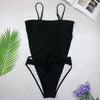 Image of 2019 Sexy Swimsuit Women Swimwear One Piece Halter One Piece Push Up Swimsuit Bandage Bathing Suit Wear Female Beachwear 3336
