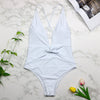 Image of 2019 Sexy Swimsuit Women Swimwear One Piece Halter One Piece Push Up Swimsuit Bandage Bathing Suit Wear Female Beachwear 3336