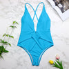 Image of 2019 Sexy Swimsuit Women Swimwear One Piece Halter One Piece Push Up Swimsuit Bandage Bathing Suit Wear Female Beachwear 3336
