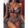 Image of 2019 Sexy Women High Waist Bikini Swimsuit Swimwear Female Bandeau Thong Brazilian Biquini Bikini Set Bathing Suit Bather