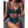 Image of 2019 Sexy Women High Waist Bikini Swimsuit Swimwear Female Bandeau Thong Brazilian Biquini Bikini Set Bathing Suit Bather