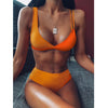 Image of 2019 Sexy Women High Waist Bikini Swimsuit Swimwear Female Bandeau Thong Brazilian Biquini Bikini Set Bathing Suit Bather