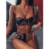 Image of 2019 Sexy Women High Waist Bikini Swimsuit Swimwear Female Bandeau Thong Brazilian Biquini Bikini Set Bathing Suit Bather