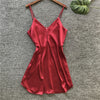 Image of 2019 Summer Satin Nightsuits Women Nightwear Nightdress Sexy Lingerie Silk Ladies Nightgowns Pijamas Nightdress Sleepshirts