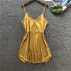 Image of 2019 Summer Satin Nightsuits Women Nightwear Nightdress Sexy Lingerie Silk Ladies Nightgowns Pijamas Nightdress Sleepshirts