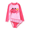 Image of 2019 Two Piece Swimsuit For Girls Ins Flamingo Girls Swimsuit 2-10 Years Children's Swimwear Pineapple Beachwear Kids CZ974