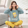 Image of 2019 Winter Young Lovers Pajamas Warm Flannel  Women Long-sleeved Pyjama Loose Men Couple Set Sleepwear Top+ Pants pijama mujer