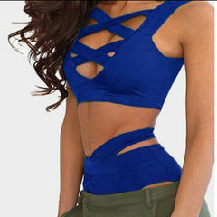 2019 Women Bra Set Plain Push Up Bandage Cross Belt Bra High Waist Panties Lingerie Set 2 Pcs Hollow Sexy Ladies Underwear Lot