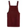 Image of 2019 Women Retro Corduroy Dress Autumn Spring Suspender Sundress Sarafan Loose Vest Overall Dress Female Natural Casual Dresses