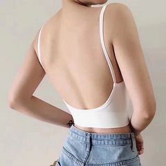 2019 Womens Underwear Top Bras Hollow Out Ribbed Bra Back U Shape Wire Free Full Cup Bralette