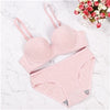 Image of 2019 new lingerie sets Glossy Pure gather girl underwear Candy-colored Japanese fashion cute bow gather bra set