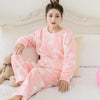 Image of 2019Autumn Winter Pajamas Cartoon Thick Warm Women Sleepwear Flannel Women Pajamas Sets Cute Animal Female Homewear M L XL XXL