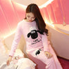Image of 2019Autumn Winter Pajamas Cartoon Thick Warm Women Sleepwear Flannel Women Pajamas Sets Cute Animal Female Homewear M L XL XXL