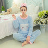 Image of 2019Autumn Winter Pajamas Cartoon Thick Warm Women Sleepwear Flannel Women Pajamas Sets Cute Animal Female Homewear M L XL XXL