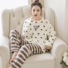 Image of 2019Autumn Winter Pajamas Cartoon Thick Warm Women Sleepwear Flannel Women Pajamas Sets Cute Animal Female Homewear M L XL XXL