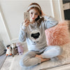 Image of 2019Autumn Winter Pajamas Cartoon Thick Warm Women Sleepwear Flannel Women Pajamas Sets Cute Animal Female Homewear M L XL XXL