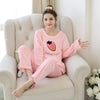Image of 2019Autumn Winter Pajamas Cartoon Thick Warm Women Sleepwear Flannel Women Pajamas Sets Cute Animal Female Homewear M L XL XXL