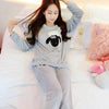 Image of 2019Autumn Winter Pajamas Cartoon Thick Warm Women Sleepwear Flannel Women Pajamas Sets Cute Animal Female Homewear M L XL XXL