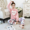Image of 2019Autumn Winter Pajamas Cartoon Thick Warm Women Sleepwear Flannel Women Pajamas Sets Cute Animal Female Homewear M L XL XXL