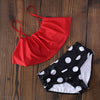 Image of 2020 Bikinis Women Swimwear High Waist Swimsuit Halter Sexy Bikini Set Retro Bathing Suits Plus Size Swimwear XXL