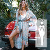 Image of 2020 Bohemian Printed Cover-ups Sexy Summer Beach Dress Cotton Tunic Women Beachwear Swimsuit Cover Up Bikini Wrap Sarongs Q675
