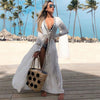 Image of 2020 Bohemian Printed Cover-ups Sexy Summer Beach Dress Cotton Tunic Women Beachwear Swimsuit Cover Up Bikini Wrap Sarongs Q675