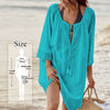 Image of 2020 Cotton Tunics for Beach Women Swimsuit Cover-ups Woman Swimwear Beach Cover up Beachwear Pareo Mini Dress Saida de Praia
