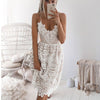 Image of 2020 New Beach Long Cover Up White Lace Swimsuit cover up Summer Crochet Beachwear Bathing suit cover ups Beach Dress