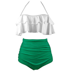 2020 New Bikinis Women Swimsuit High Waist Bathing Suit Plus Size Swimwear Push Up Bikini Set Vintage Beach Wear Biquini