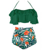 Image of 2020 New Bikinis Women Swimsuit High Waist Bathing Suit Plus Size Swimwear Push Up Bikini Set Vintage Beach Wear Biquini