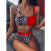 Image of 2020 New Sexy High Waist Bikini Swimsuit Women Swimwear Bandeau Push Up Bikini Set Buckle Bathing Suit Beach Wear Swimming Suit