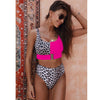 Image of 2020 New Sexy High Waist Bikini Swimsuit Women Swimwear Bandeau Push Up Bikini Set Buckle Bathing Suit Beach Wear Swimming Suit